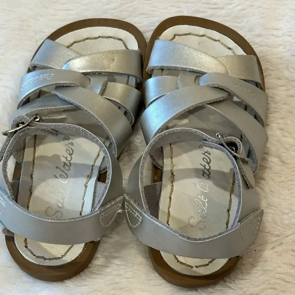 Silver Salt Water Sandals sz 8